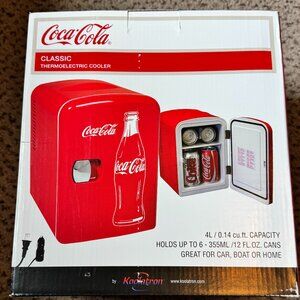 Coca-Cola Classic Coke Bottle 4L Mini Fridge w/ 12V DC and 110V AC Cords